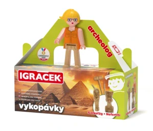 IGRÁČEK - Archeoložka se sarkofágem a soškou Nefertiti