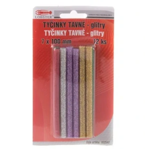 Tyčinky do tavné pistole 7 mm, perleťové, 12 ks