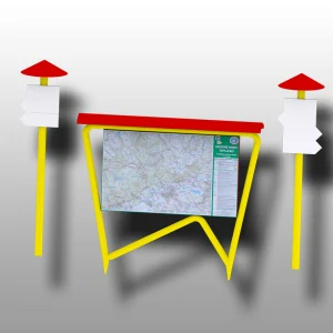 Turistická mapa s rozcestníky