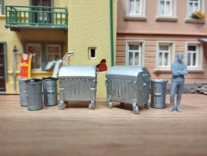 Sada kontejnerových popelnic 4 ks