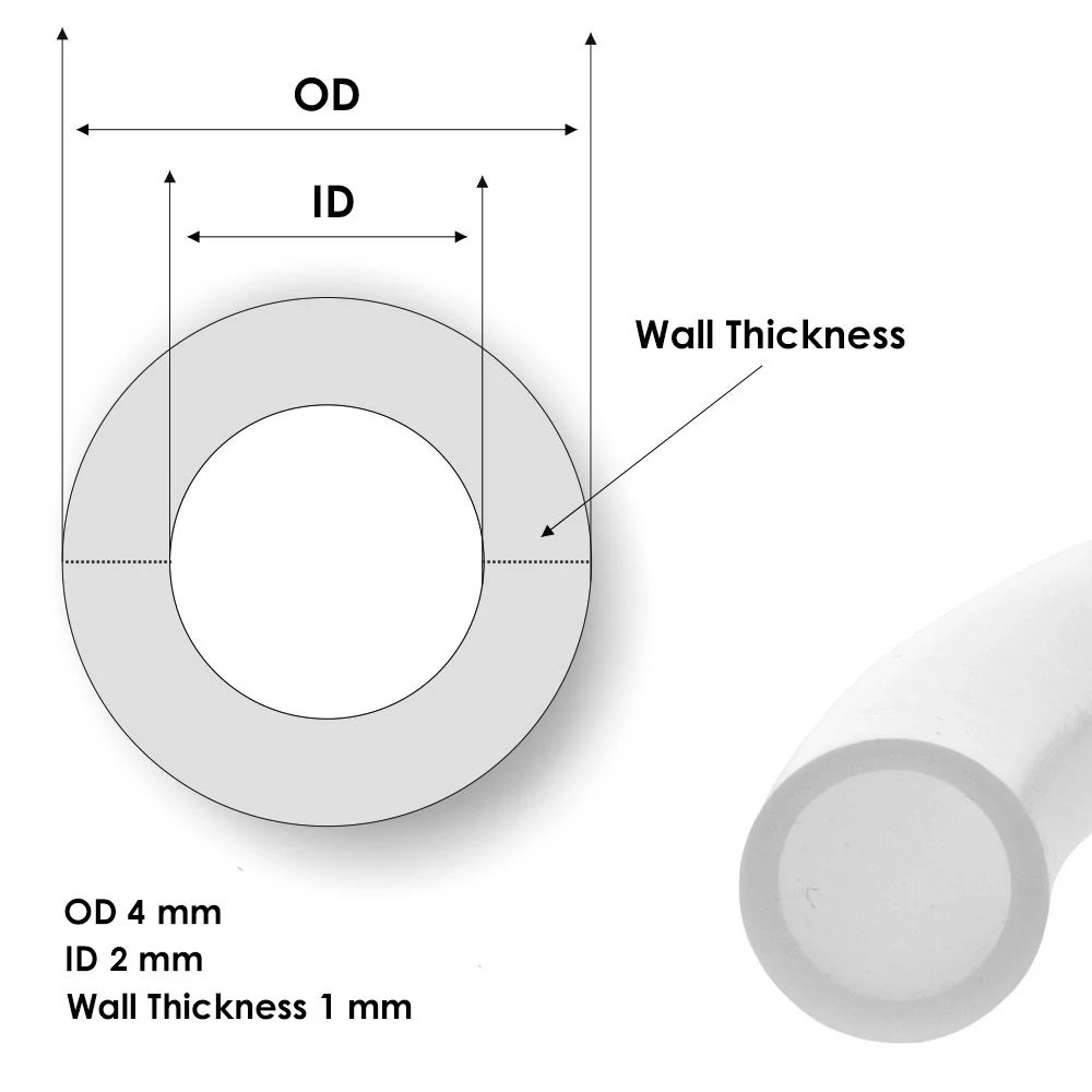 Teflonová trubička PTFE 2/4 mm
